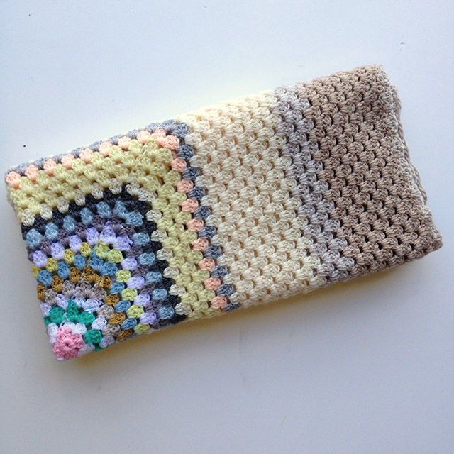 BLANKET (Throw), Crochet 1970s Soft Multicolour